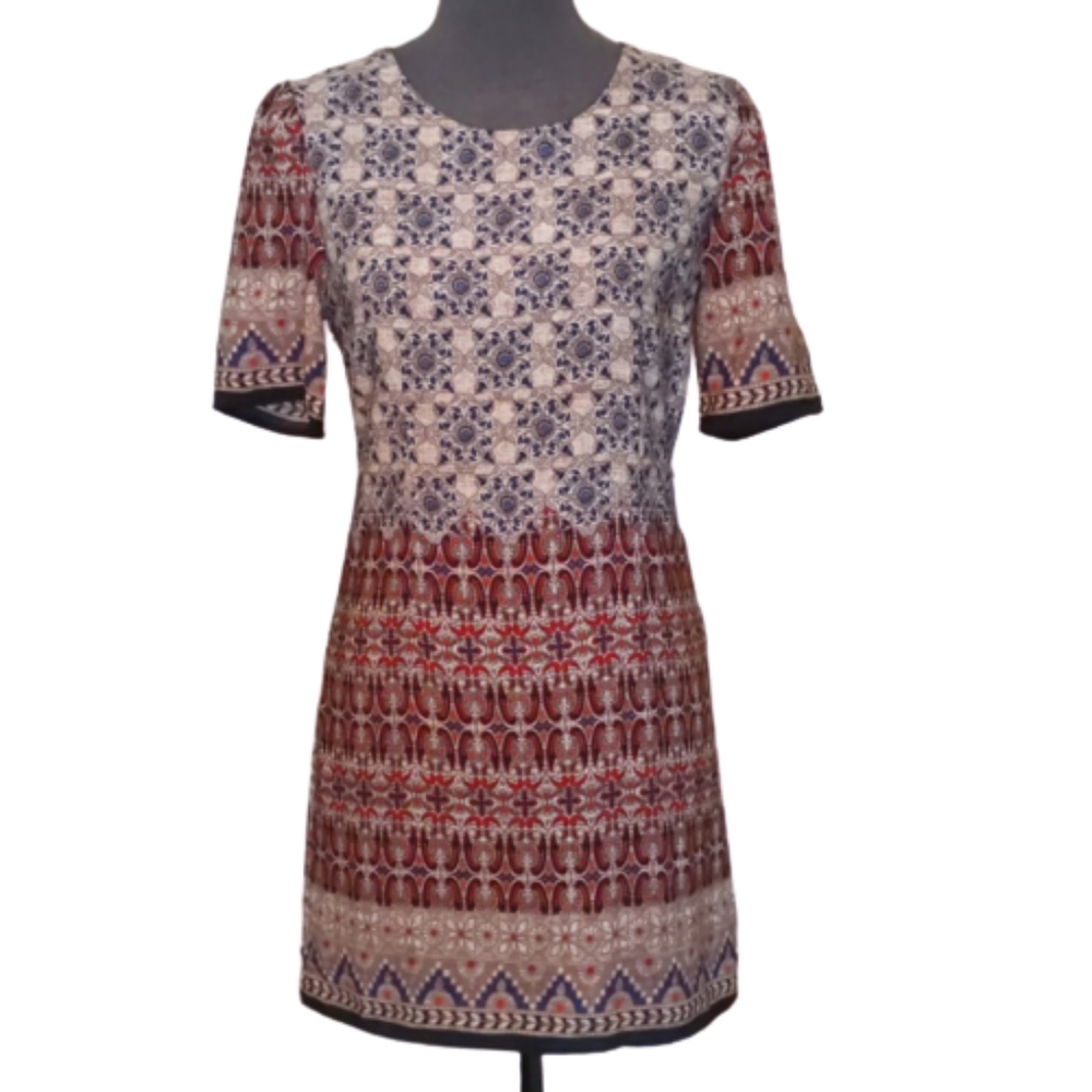 Forever21 Short Le Beige/Blue Dress